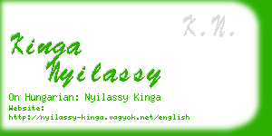 kinga nyilassy business card